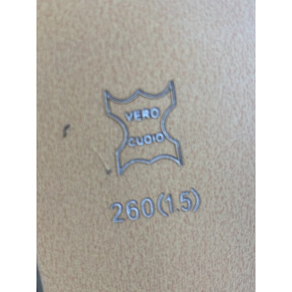 FY Zoe Miriam Silk Embroidery Size 260Cm US 9.5 Sheepskin Vero Cuoio Flat Mules - Picture 6 of 10